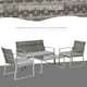 image 4 of Outsunny 4PCS Outdoor Patio PE Rattan Wicker Sofa Chaise Lounge Furniture Set