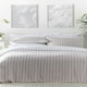 image 4 of Harvard Stripe Print Duvet Cover Set - Super King - Pink