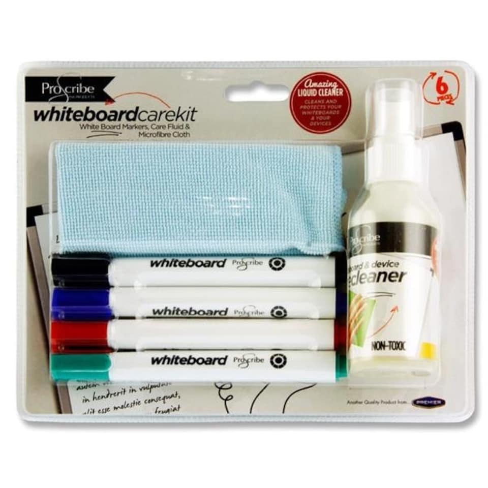 image 1 of Pack of 6 Piece Whiteboard Care Kit by Pro:scribe