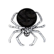 Silver Spider Halloween Sweet Holder Plastic Bowl 13cm