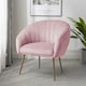 image 1 of Helena Velvet Accent Chair - Pink