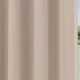 image 3 of Enhanced Living Nightfall Plain Supersoft Natural Thermal Blockout Eyelet Curtains (PAIR) - 66 x 72 inch (168 x 183cm) | Brown | Beige | 2