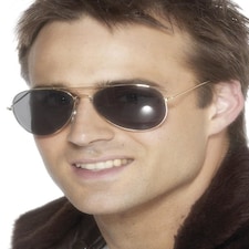 Pilot Sunglasses Adult Fancy Dress Policeman Mens Ladies Costume Accessory Specs