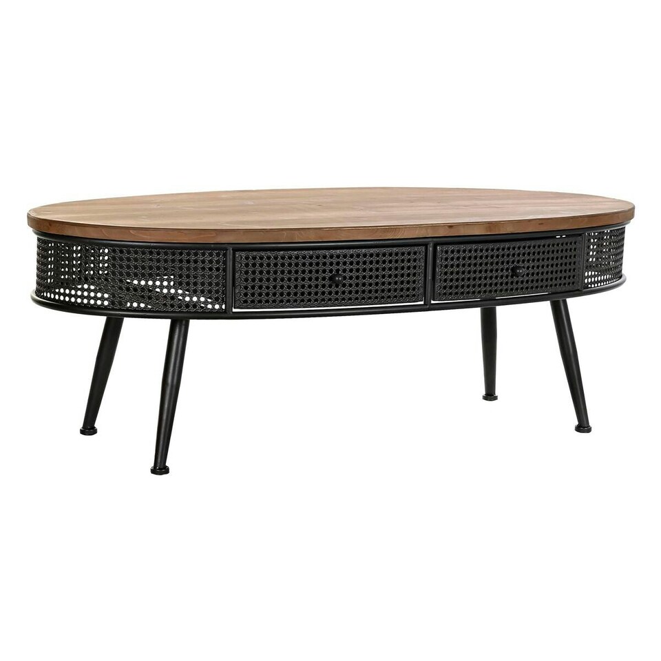 image 1 of Centre Table DKD Home Decor Brown Black Metal Fir 120 x 58 x 42 cm N/A