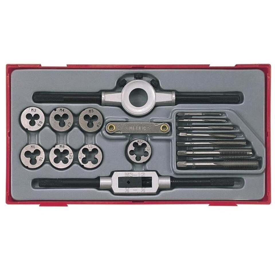 Teng Tttd17 Rethreading Tap & Die Set, 17 Piece - Multi Colour - One Size