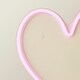 image 4 of ValueLights Heart neon Heart Neon White Illuminated Decoration and Integrated LED 3W Pink Bulb