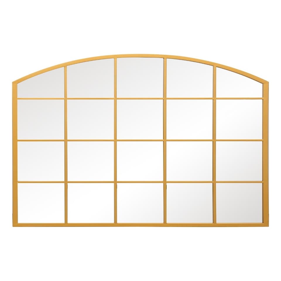 image 1 of The Arcus - Gold Framed Arched Window Leaner/Wall Mirror 39" X 39" (100x100CM) Suitable for Inside and Outside! Gold