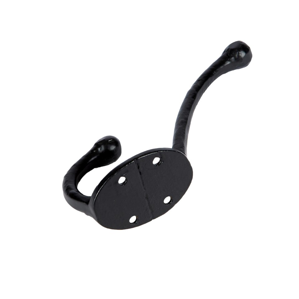 image 1 of Hammer & Tongs Rounded Hat & Coat Hook - W35mm x H125mm - Black