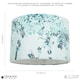 image 5 of Modern Classic Duck Egg and Emerald Green Floral Fabric Shade with Inner Lining | Blue | 12"