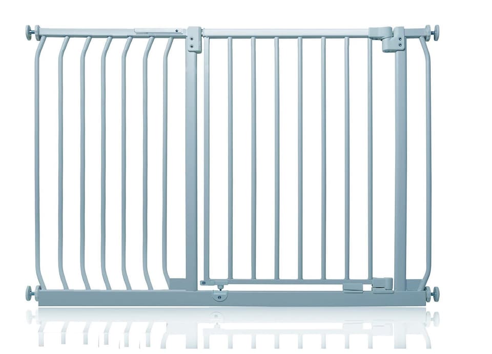 image 1 of Safetots Elite Pressure Safety Gate, 116cm - 125cm, Matt Grey, Pressure Fit Stair Gate, Baby Gate for Doors Hallways and Spaces, Safety Barrier, Easy Installation