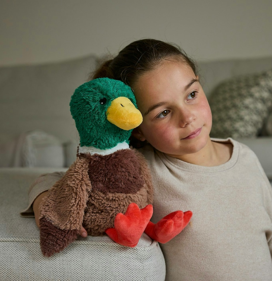image 1 of Warmies Mallard Plush Microwaveable Weighted Cuddly Toy