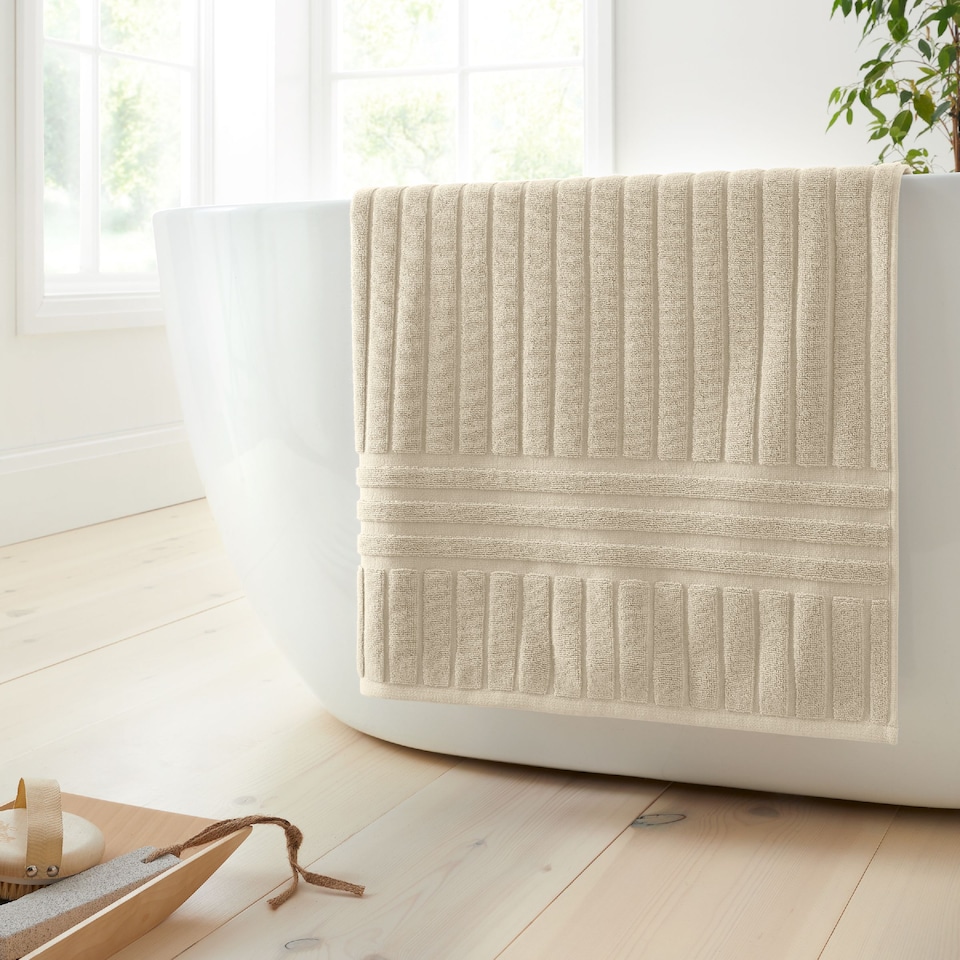image 1 of Bianca Hotel Cotton Bath Towel | Cream | Natural | Bath towel