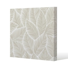 beige leaves (Canvas Print) 127 x 127 x 4cm