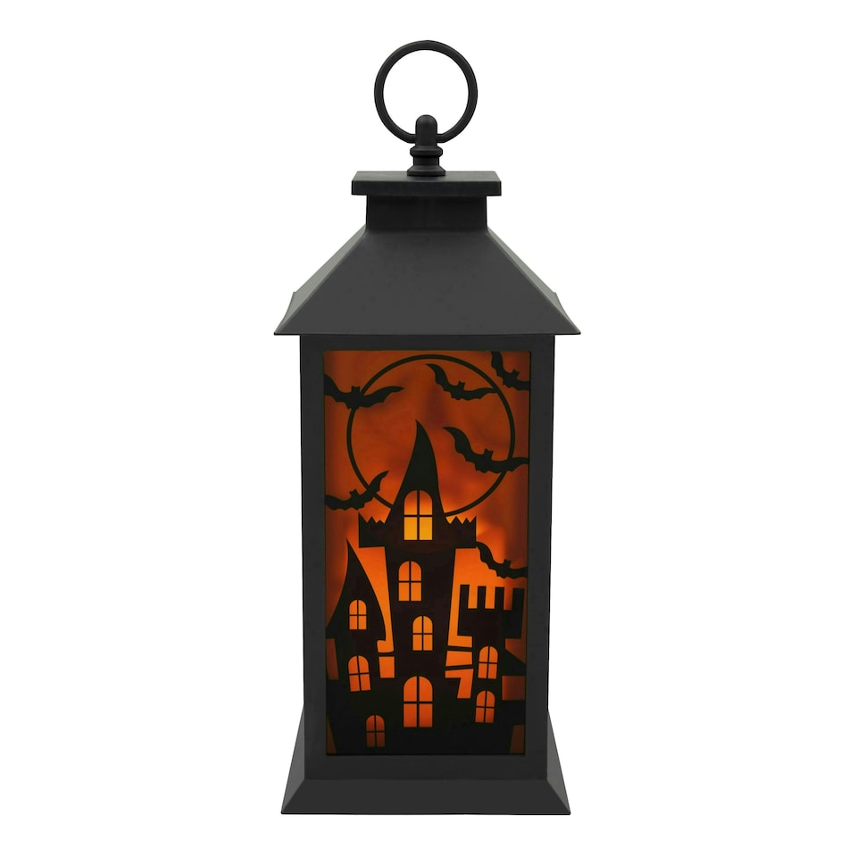image 1 of LED Halloween Lantern with Flickering Candle Effect