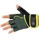 image 2 of Fitness Mad Leather Training Gloves - Green/Black/Yellow - S