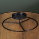 image 9 of 25cm Black Round Metal Pillar Candle Ring Holder