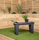 image 2 of Black / Grey Plastic Garden Planting 2-1 Kneeler, Stool and Storage