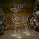 image 1 of 1.14m Outdoor Light Up Reindeer Christmas Decoration with Twinkling Warm White LEDs