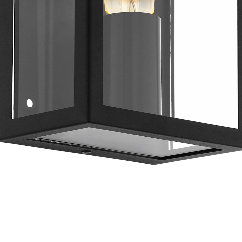 image 1 of EGLO Alamonte 1 Caged Industrial Outdoor Ceiling/Wall Light | Black