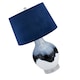 image 2 of Hill Interiors Shadow Glass Table Lamp (UK Plug) - White/Black/Blue - 67cm x 41cm x 41cm