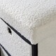 image 6 of Folding Ottoman Storage Bench 6 Drawer Compact Space-Saving Furniture | Cream