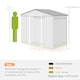 image 7 of Outsunny 7 x 4ft Garden Shed Storage with Foundation Kit and Vents Light Green
