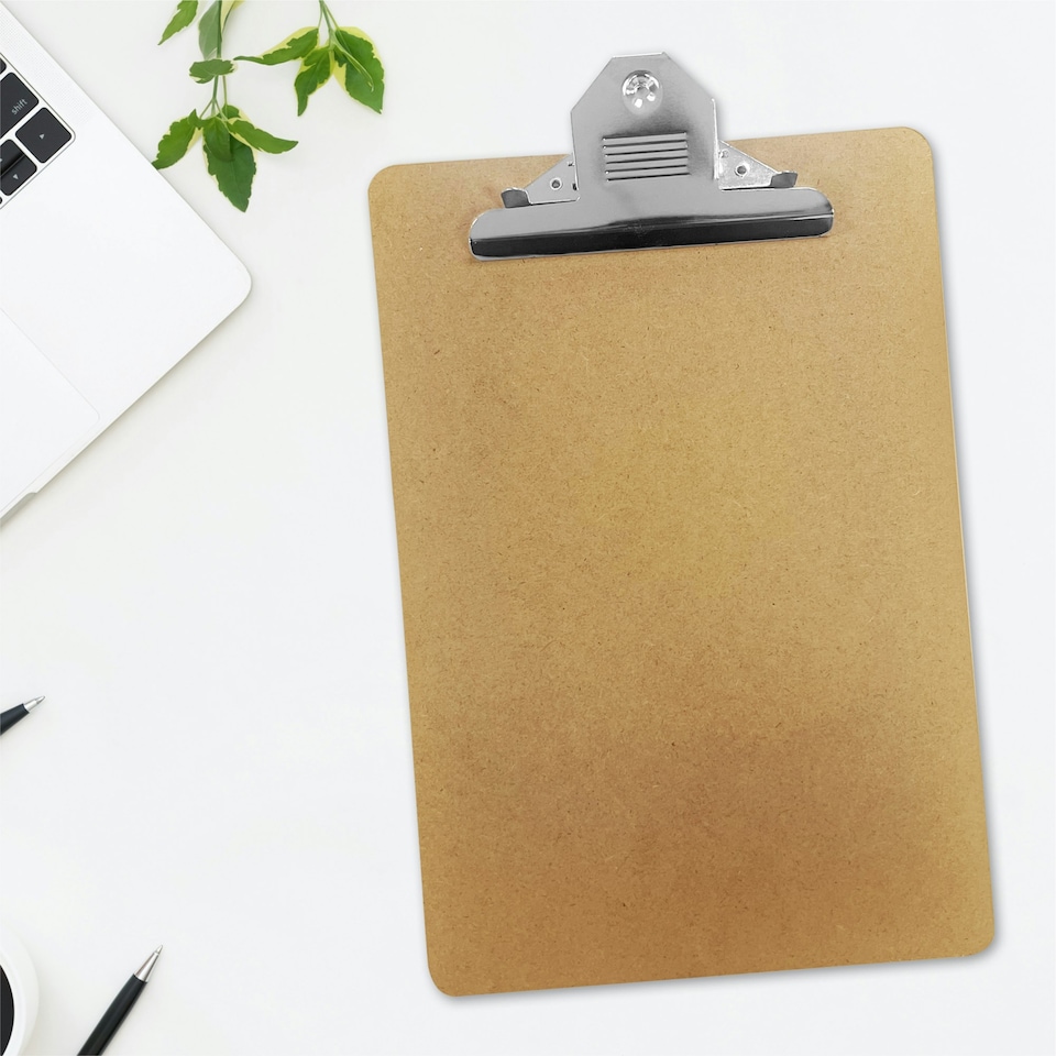image 1 of Janrax Foolscap MDF Clipboard with Butterfly Clip (A4 Plus)