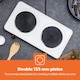 image 3 of GEEPAS 2000W Double Hot Plate, White