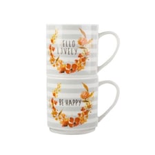 CT Slogan Set OF 2 Stacking Mugs | Multi | 1