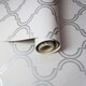 image 2 of Holden Décor Glistening Geo Trellis Wallpaper - Grey/Silver - 32.1ft x 21in Grey