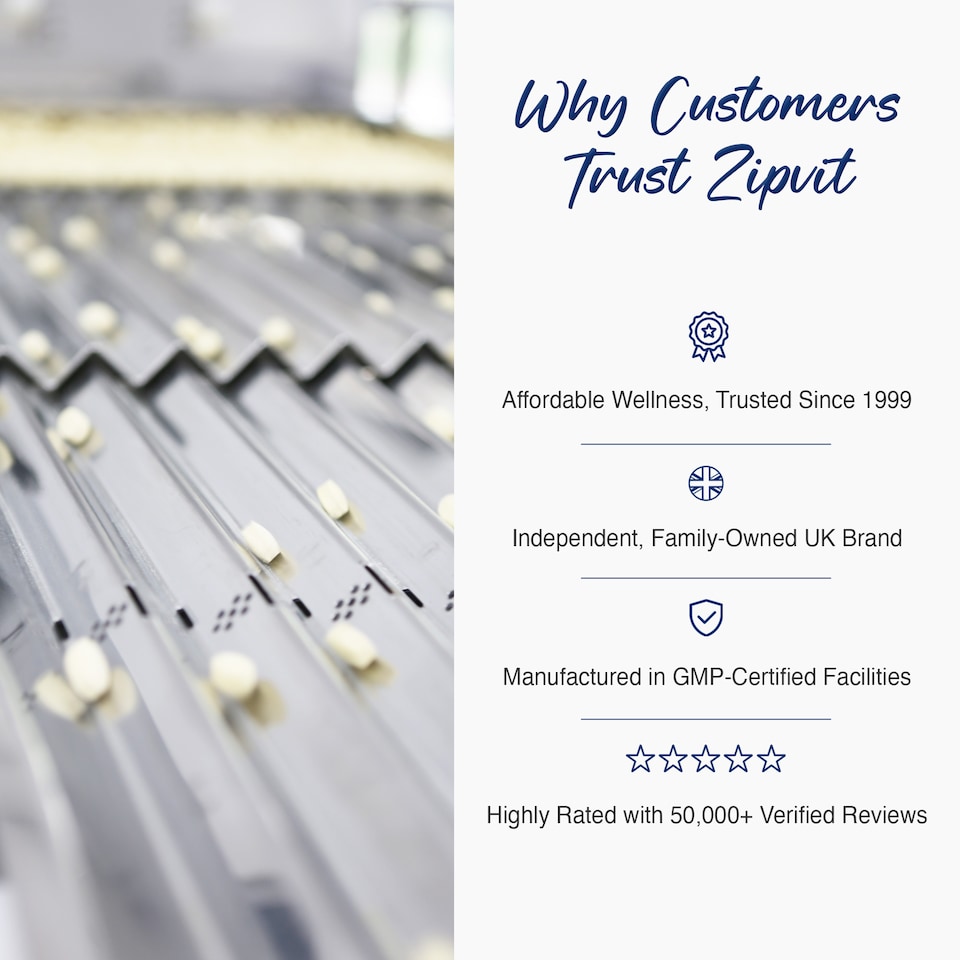 image 1 of Zipvit Magnesium Glycinate 1000mg, Relaxation & Energy Support, 90 Vegan Tablets, 3-Month Supply