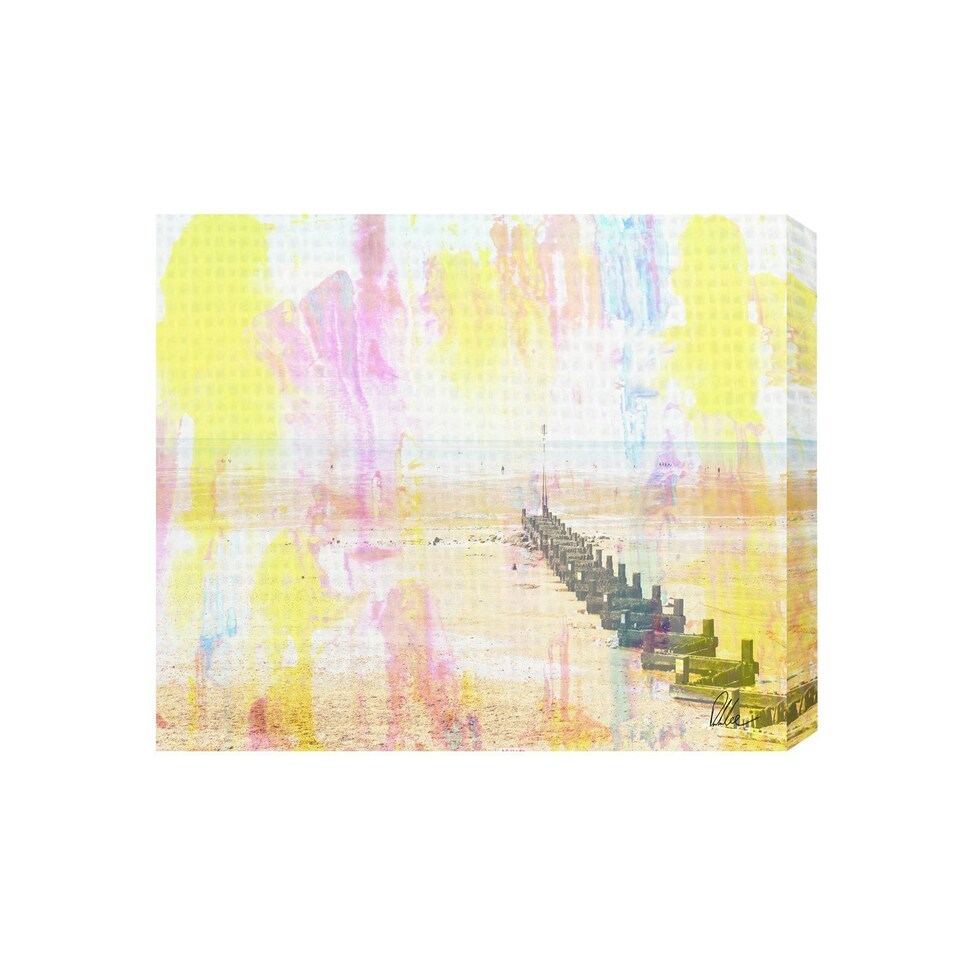 image 1 of Colourful Beach (Canvas Print) 24" x 16"