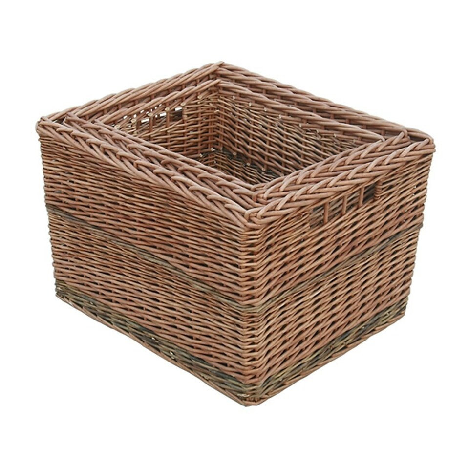image 1 of Set of 3 Somerset Rectangular Log Baskets