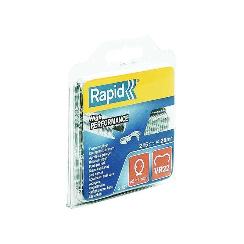 Rapid Vr22 Hog Rings - Multi Colour - Galvanised Pack of 215
