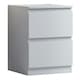 image 4 of FWStyle Stora 2 Drawer Bedside Cabinet - Matt White