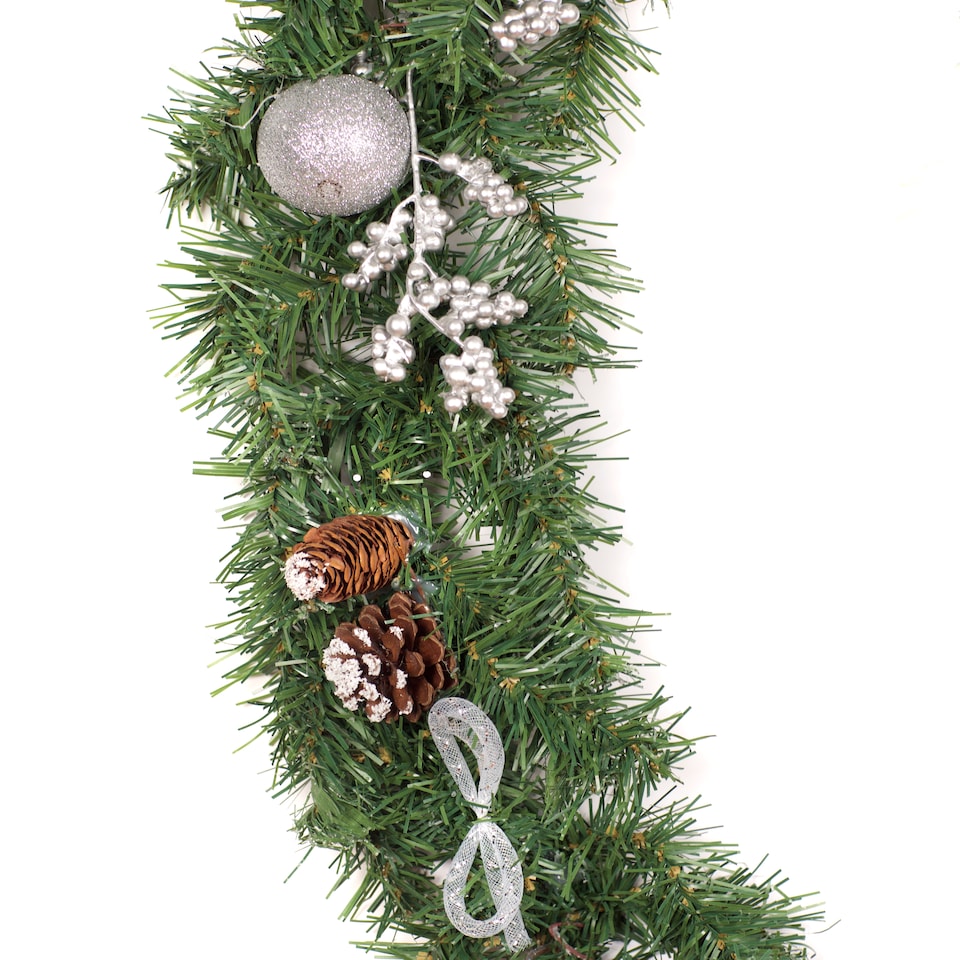 image 1 of Best Artificial 9ft / 270cm Decorated Frozen Christmas Garland with Realistic Ice Crystals