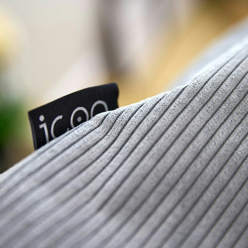 image 1 of icon Cord Adults Bean Bag Sofa, Ready Filled Large Beanbag Grey Grey | Grey
