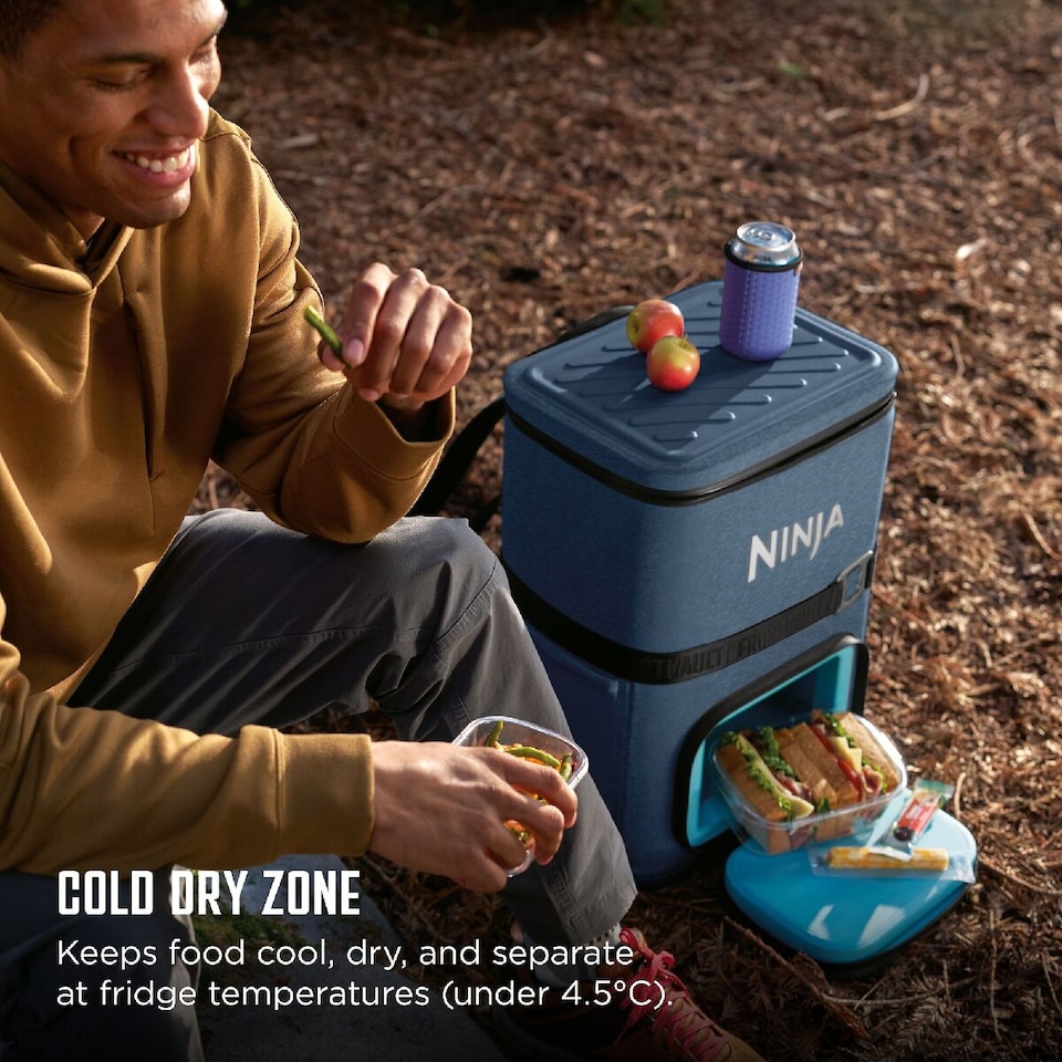 image 1 of Ninja Outdoor FrostVault Go 23L 36-Can Backpack Soft Cooler FF136EUUKNV Navy