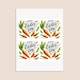 image 3 of Happy Easter Carrots Square Stickers 95mm - Sheet of 4