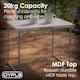 image 8 of 80cm Portable Folding Outdoor Camping Kitchen Work Top Table | White