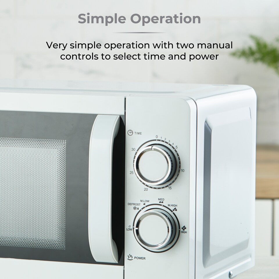 image 1 of 20L 800W Manual Microwave White
