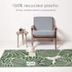 image 2 of Homescapes Outdoor Rug Luxury Waterproof Reversible Recycled, For Garden, Ada Botanical Green | 150 x 240 cm