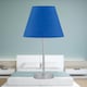 image 5 of Set of 2 Chrome Touch Operated Table Lamps with Royal Blue Shades Chrome | Blue