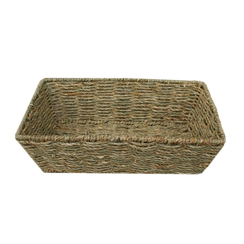 image 1 of Medium Tapered Seagrass Tray | Green | Green | Medium
