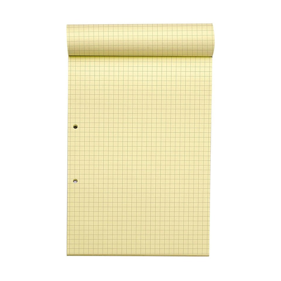 image 1 of Pack of 6 Rhino A4 Yellow Paper 100 Page 7mm Squared Refill Pads