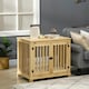 image 8 of PawHut Wooden Dog Crate End Table w/ Soft Washable Cushion, for Medium Dogs
