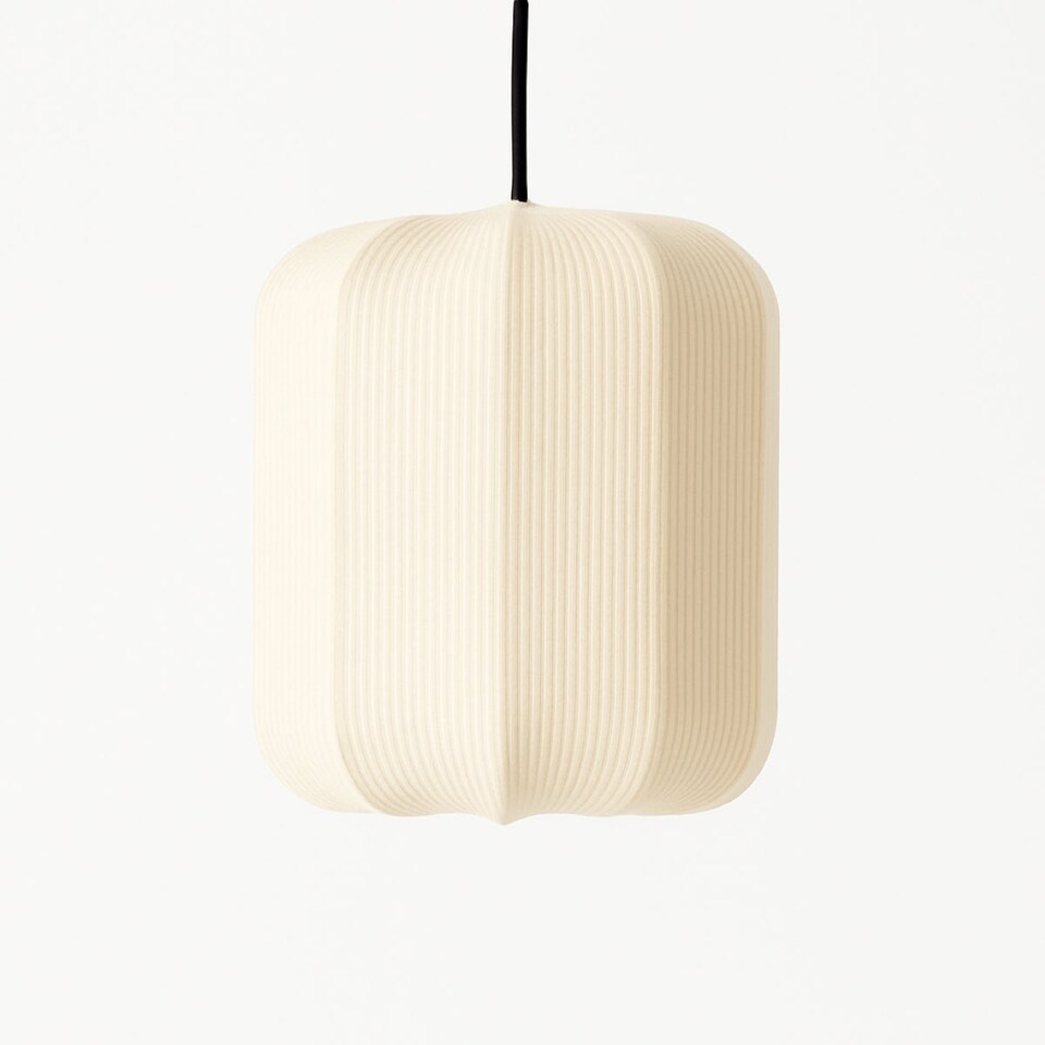 image 1 of CGC LILA Cream Cylinder Ribbed Stretch Cotton Lampshade