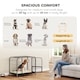 image 5 of PawHut Heavy Duty Dog Crate, Large Dog Cage with Wheels and Tray