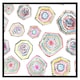 image 2 of Hand painted multicolour watercolour  geometrical pattern (Picutre Frame) Brown | S