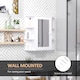 image 6 of HOMCOM Wall Mounted Bathroom Cabinet with Mirror Single Door Storage Organizer 2-tier Inner Shelves White